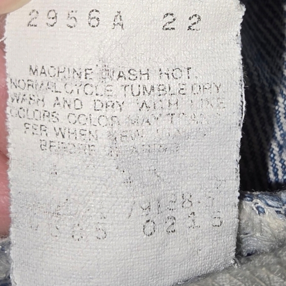 Vintage Orange Tab Levi's Cutoff Denim Shorts Jean Shorts Jorts 100% Cotton 34 - Picture 8 of 8